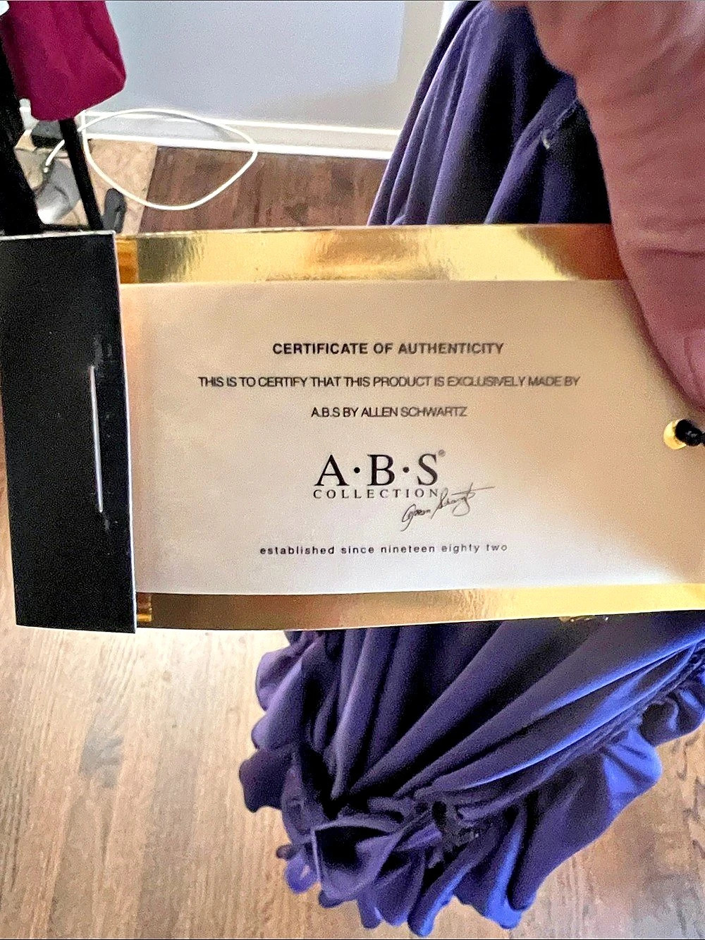 A.B.S. by Allen Schwartz Ladies Knit Dress Ruffle Maxi Dress in Purple Size - Picture 6 of 7